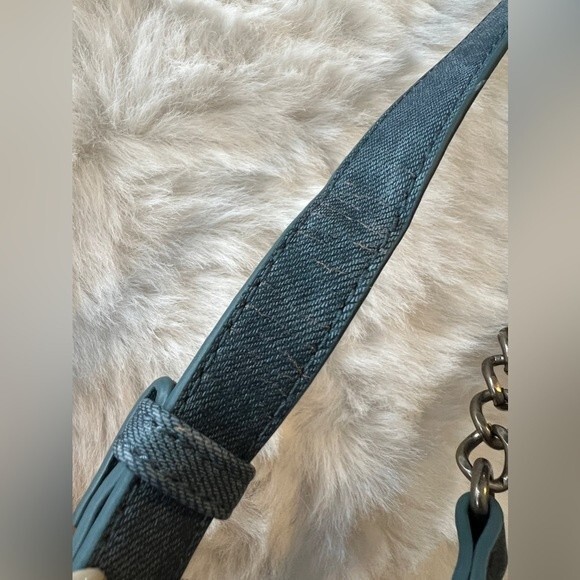 Steve Madden Vintage Denim Chain Bag with Patches Chanel Vibes - Picture 13 of 13